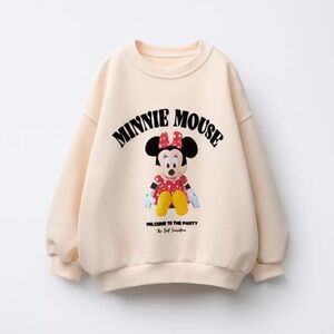 ZARA MINNIE MOUSE DISNEY FLOCK PRINT SWEATSHIRT